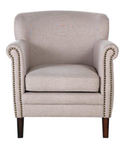 HOME Bella Fabric Chair - Natural.